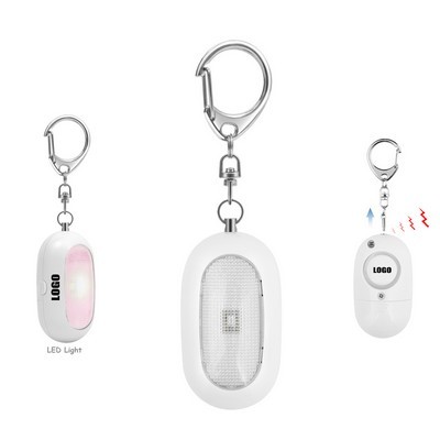 Oval Shaped Safety Alarm w/Flashlight