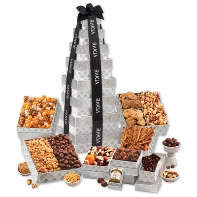 Silver Delights Festive Party Tower