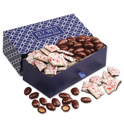 Hidden Treasures with Dark Chocolate Almonds and Peppermint Bark