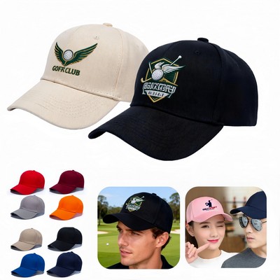 6 Panel Metal Tuck Cotton Baseball Caps